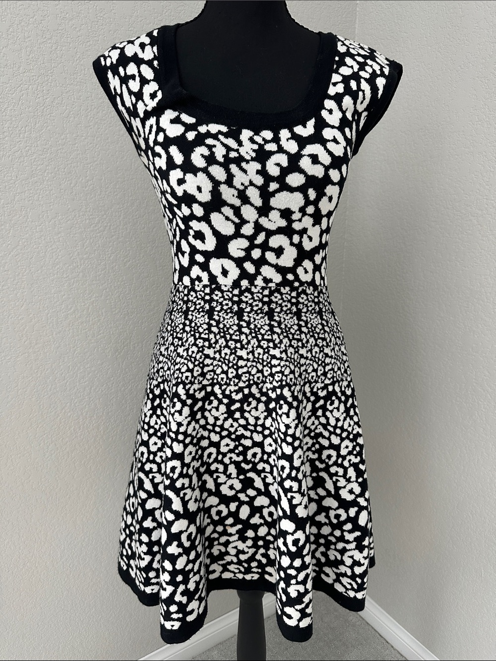Candie’s Black & White Leopard Print Mini Dress